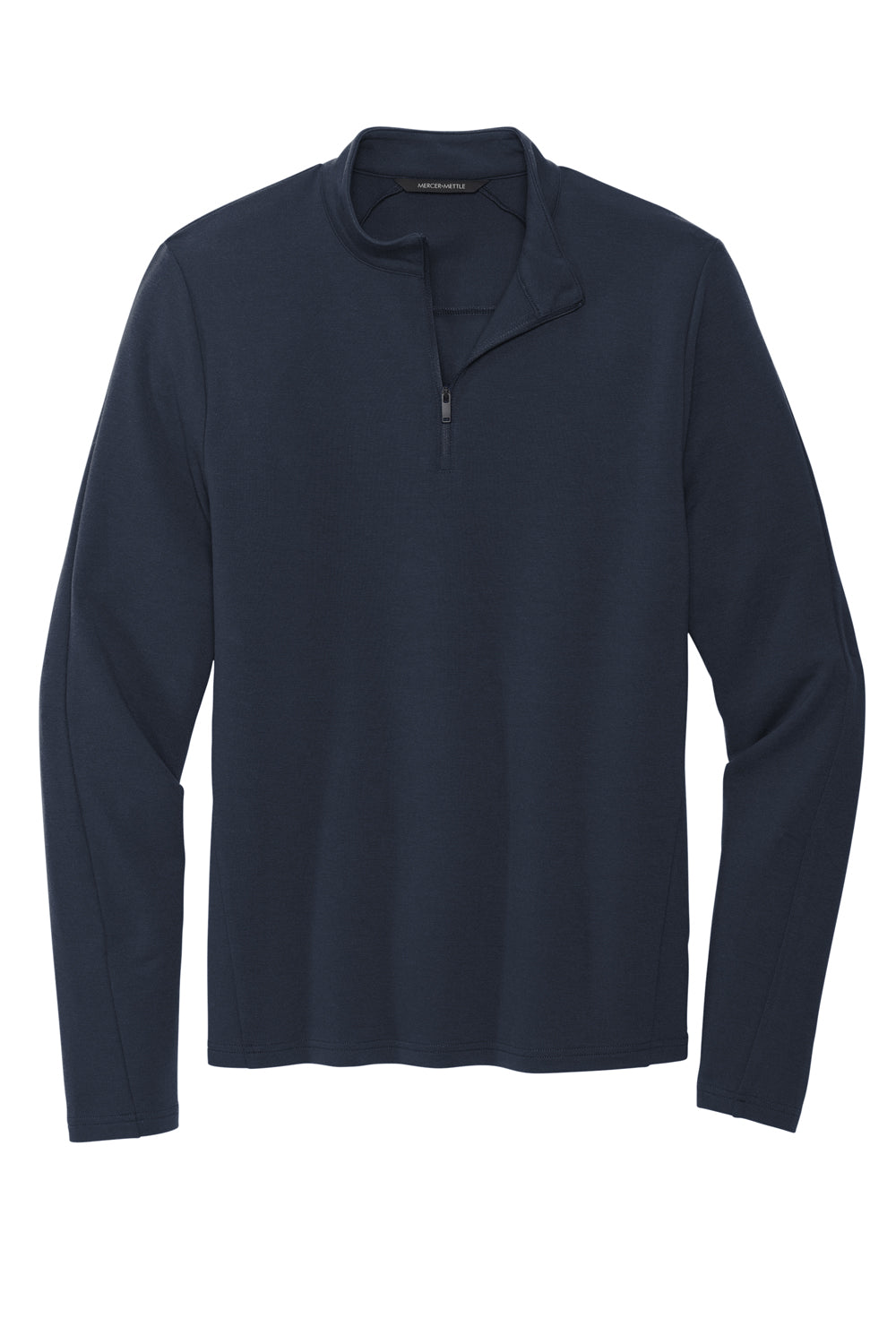 Mercer+Mettle MM3010 Stretch 1/4 Zip Sweatshirt Night Navy Blue Flat Front