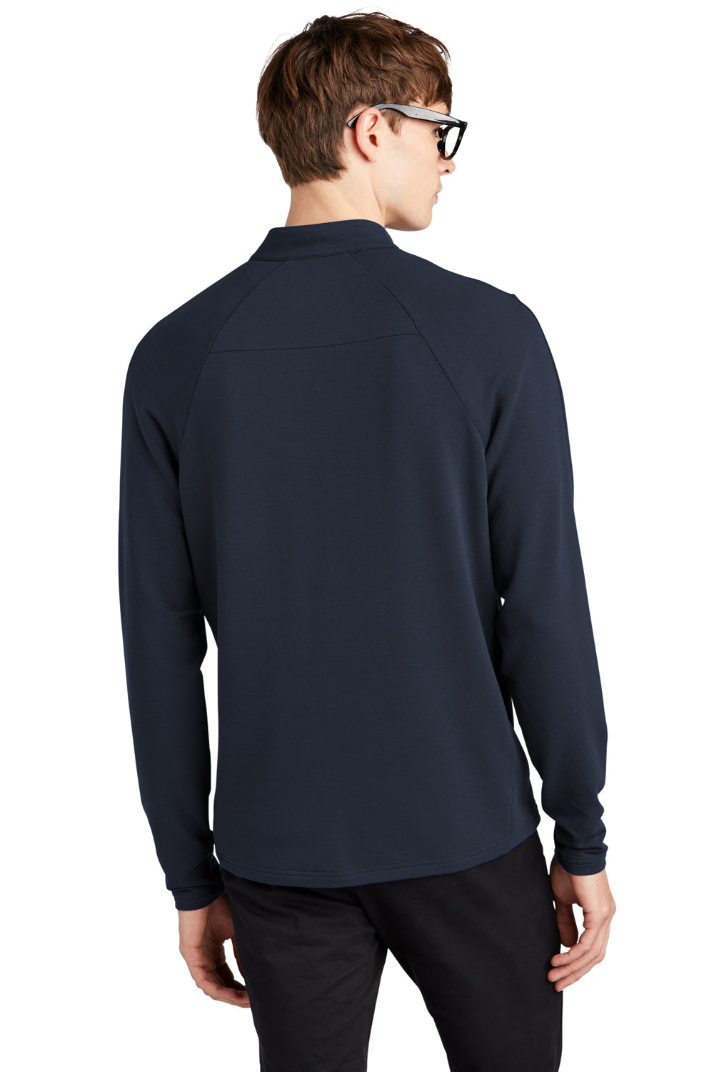 Mercer+Mettle MM3010 Stretch 1/4 Zip Sweatshirt Night Navy Blue Back