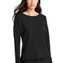 Mercer+Mettle Womens Stretch Drop Shoulder Wide Crewneck Sweatshirt - Deep Black