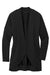 Mercer+Mettle MM3015 Stretch Open Front Long Sleeve Cardigan Sweater Deep Black Flat Front