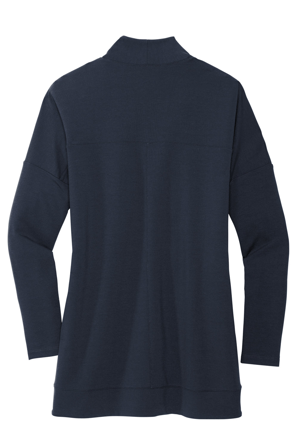 Mercer+Mettle MM3015 Stretch Open Front Long Sleeve Cardigan Sweater Night Navy Blue Flat Back
