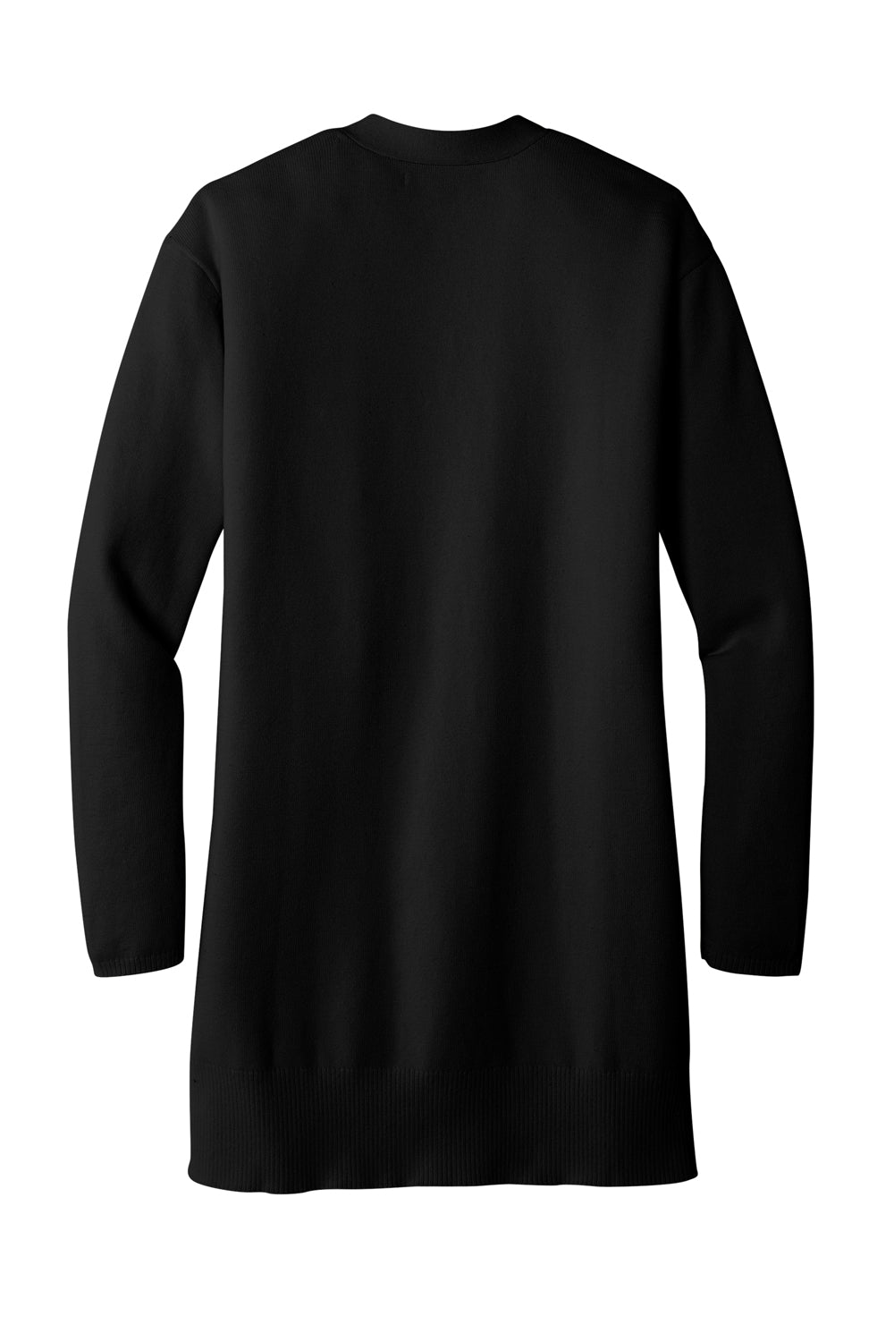 Mercer+Mettle MM3023 Womens Open Front Cardigan Sweater Deep Black Flat Back