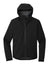 Mercer+Mettle MM7000 Waterproof Full Zip Hooded Rain Jacket Deep Black Flat Front