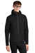 Mercer+Mettle MM7000 Waterproof Full Zip Hooded Rain Jacket Deep Black Front
