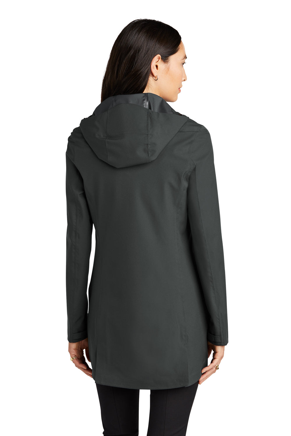 Mercer+Mettle MM7001 Waterproof Full Zip Hooded Rain Jacket Anchor Grey Back