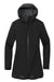 Mercer+Mettle MM7001 Waterproof Full Zip Hooded Rain Jacket Deep Black Flat Front