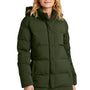 Mercer+Mettle Womens Water Resistant Full Zip Hooded Puffy Parka - Townsend Green