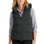 Mercer+Mettle Womens Water Resistant Full Zip Hooded Puffy Vest - Anchor Grey