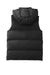 Mercer+Mettle MM7217 Womens Full Zip Hooded Puffy Vest Deep Black Flat Back