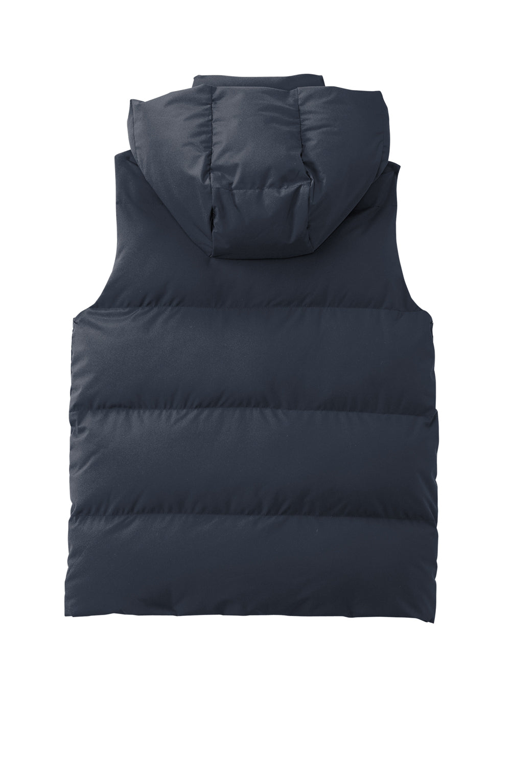 Mercer+Mettle MM7217 Womens Full Zip Hooded Puffy Vest Night Navy Blue Flat Back