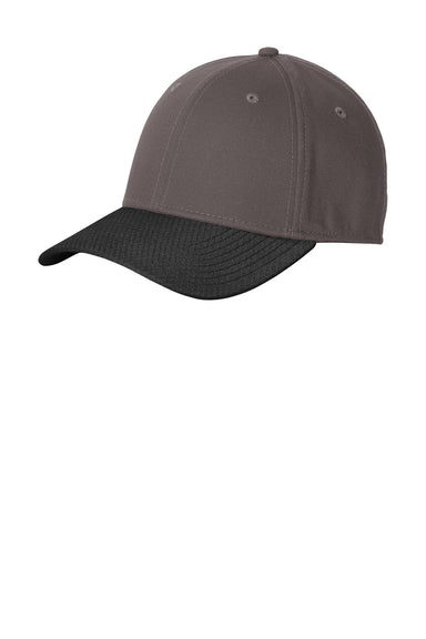 New Era NE1122 Striped Stretch Fit Hat Graphite Grey/Black Front