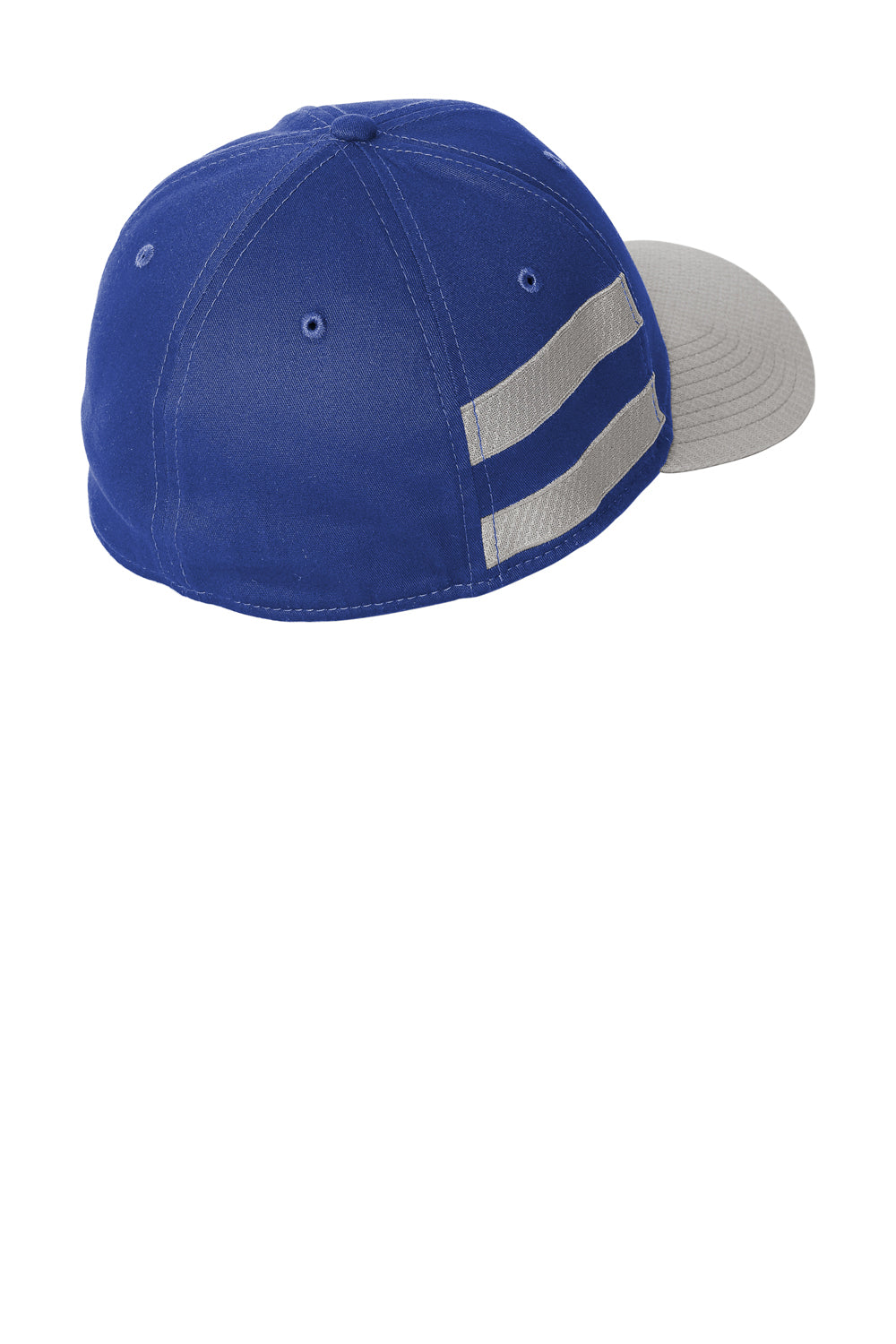 New Era NE1122 Striped Stretch Fit Hat Royal Blue/Grey Side