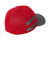 New Era NE1122 Striped Stretch Fit Hat Scarlet Red/Graphite Grey Side