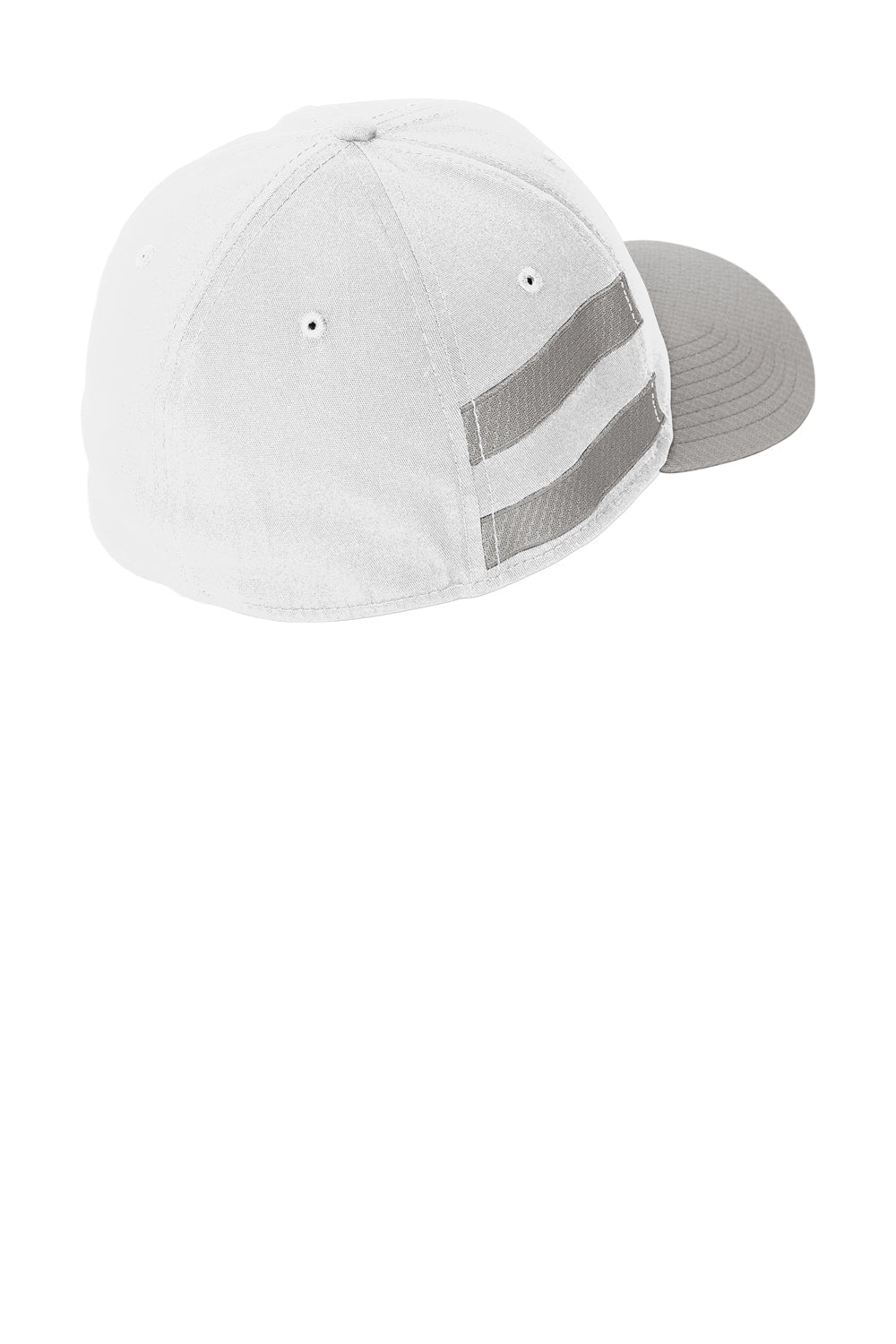 New Era NE1122 Striped Stretch Fit Hat White/Grey Side