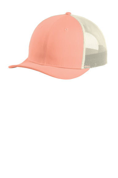 New Era NE207 Low Profile Snapback Trucker Hat Coral Pink/White Front