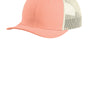 New Era Mens Low Profile Snapback Trucker Hat - Coral Pink/White