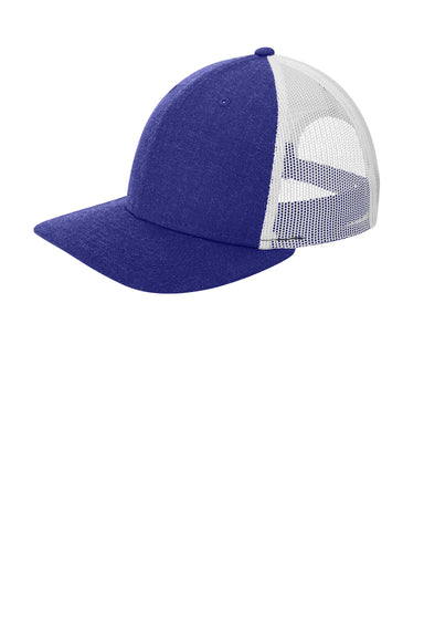 New Era NE207 Low Profile Snapback Trucker Hat Heather Royal Blue/White Front