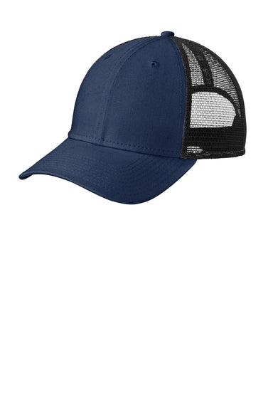 New Era NE208 Mens Recycled Snapback Hat Deep Navy Blue Front