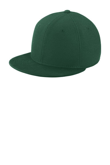 New Era NE304 Original Fit Diamond Era Flat Bill Snapback Hat Dark Green Front