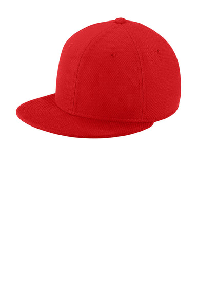New Era NE304 Original Fit Diamond Era Flat Bill Snapback Hat Scarlet Red Front