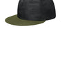 New Era Mens Camo Flat Bill Snapback Hat - Army Green/Black Camo