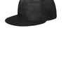 New Era Mens Camo Flat Bill Snapback Hat - Black/Black Camo