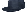 New Era Mens Camo Flat Bill Snapback Hat - Deep Navy Blue/Deep Navy Blue Camo