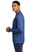 New Era Mens Sueded 1/4 Zip Sweatshirt Heather Royal Blue Side