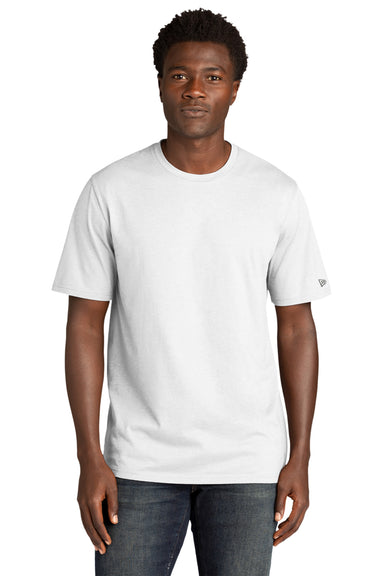 New Era Mens Short Sleeve Crewneck T-Shirt White Front