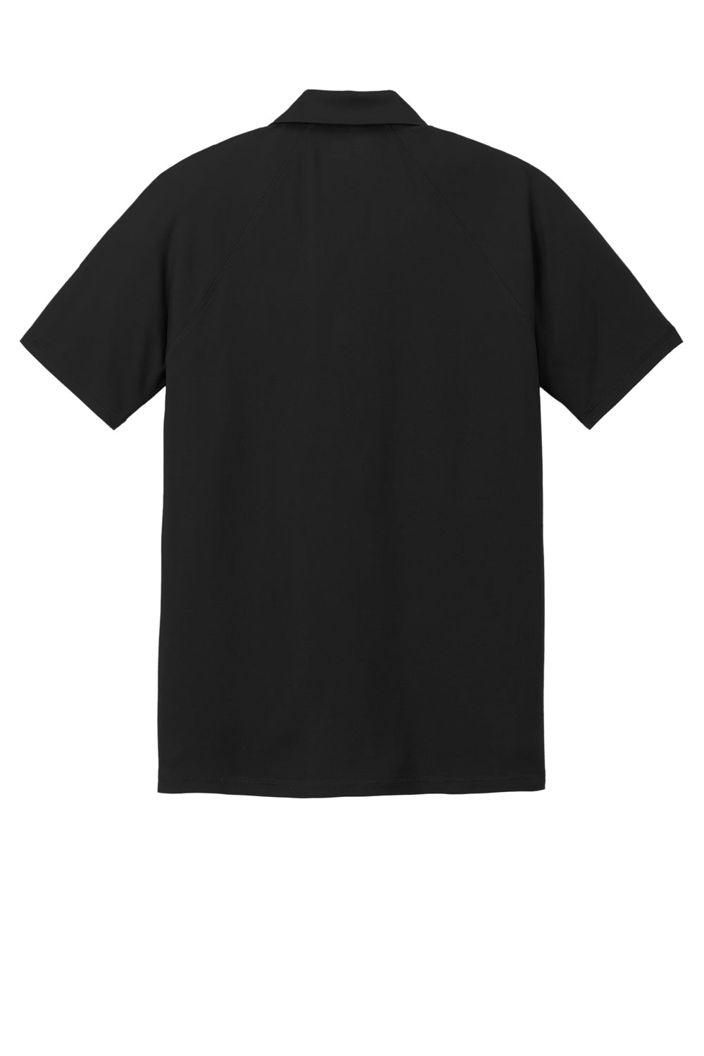 New Era Mens Power Short Sleeve Polo Shirt Black Flat Back
