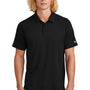 New Era Mens Power Moisture Wicking Short Sleeve Polo Shirt - Black