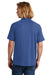 New Era Mens Power Short Sleeve Polo Shirt Heather Royal Blue Back