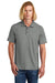 New Era Mens Power Short Sleeve Polo Shirt Heather Shadow Grey Front