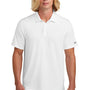 New Era Mens Power Moisture Wicking Short Sleeve Polo Shirt - White