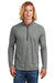 New Era Mens Power 1/4 Zip Sweatshirt Heather Shadow Grey Front