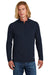 New Era Mens Power 1/4 Zip Sweatshirt True Navy Blue Front
