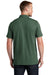 New Era Mens Slub Twist Short Sleeve Polo Shirt Dark Green Twist Side