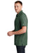 New Era Mens Slub Twist Short Sleeve Polo Shirt Dark Green Twist Side