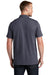 New Era Mens Slub Twist Short Sleeve Polo Shirt True Navy Blue Twist Side