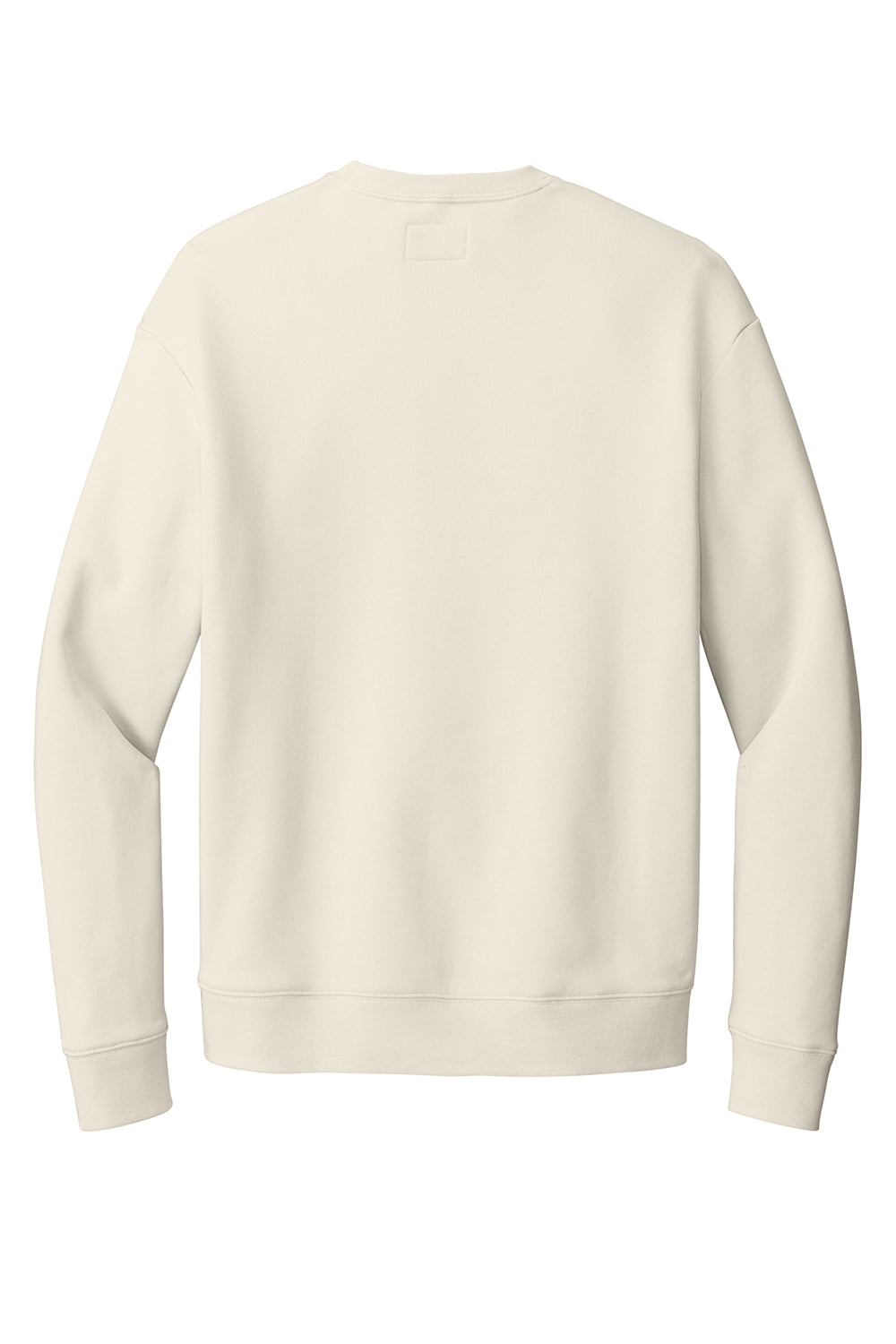 New Era NEA527 Mens Heritage Fleece Crewneck Sweatshirt w/ Pocket Soft Beige Flat Back
