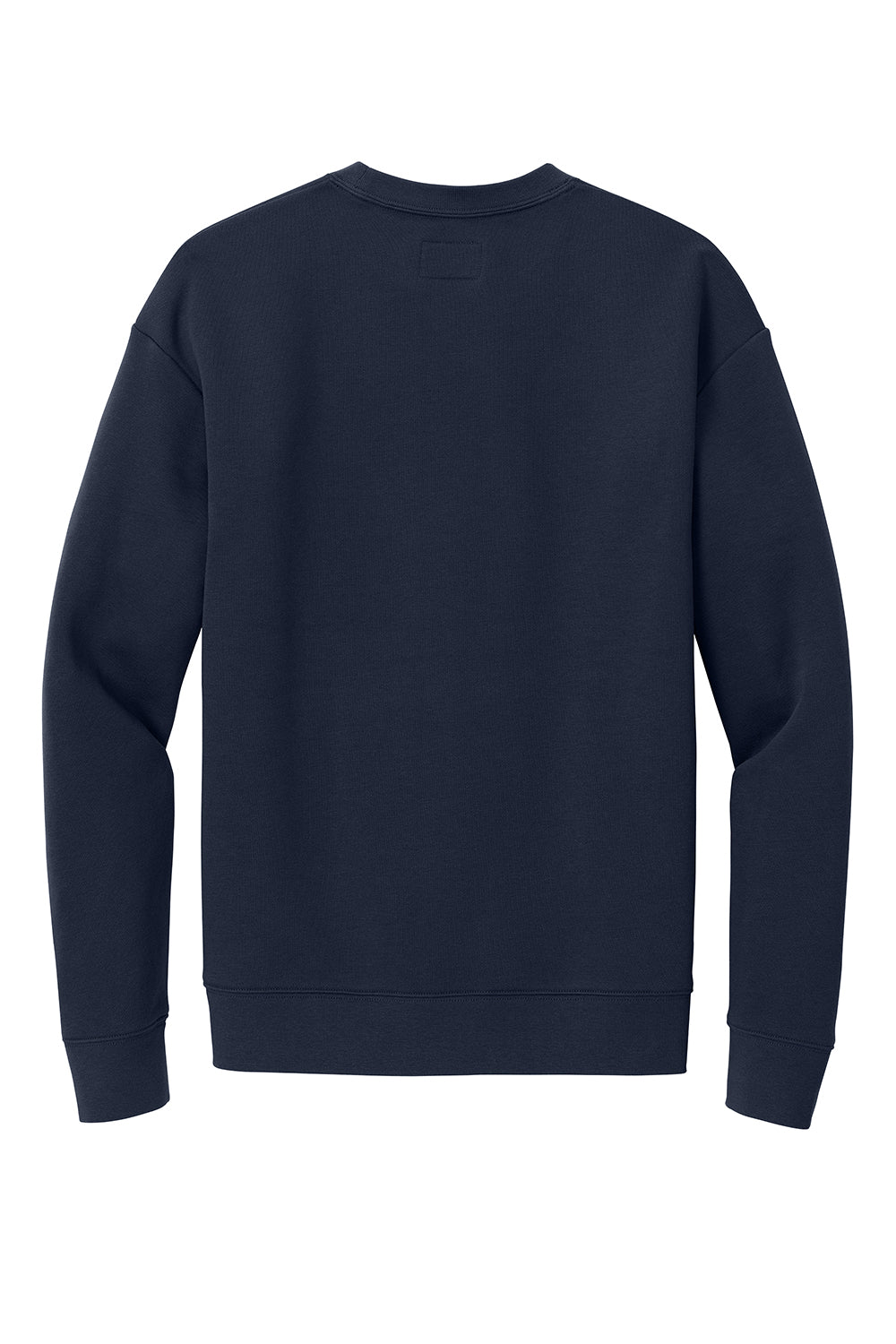 New Era NEA527 Mens Heritage Fleece Crewneck Sweatshirt w/ Pocket True Navy Blue Flat Back