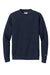 New Era NEA527 Mens Heritage Fleece Crewneck Sweatshirt w/ Pocket True Navy Blue Flat Front