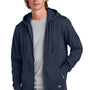 New Era Mens Comeback Fleece Full Zip Hooded Sweatshirt Hoodie - True Navy Blue