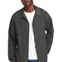New Era Mens Water Resistant Snap Down Coach's Jacket - Graphite Grey