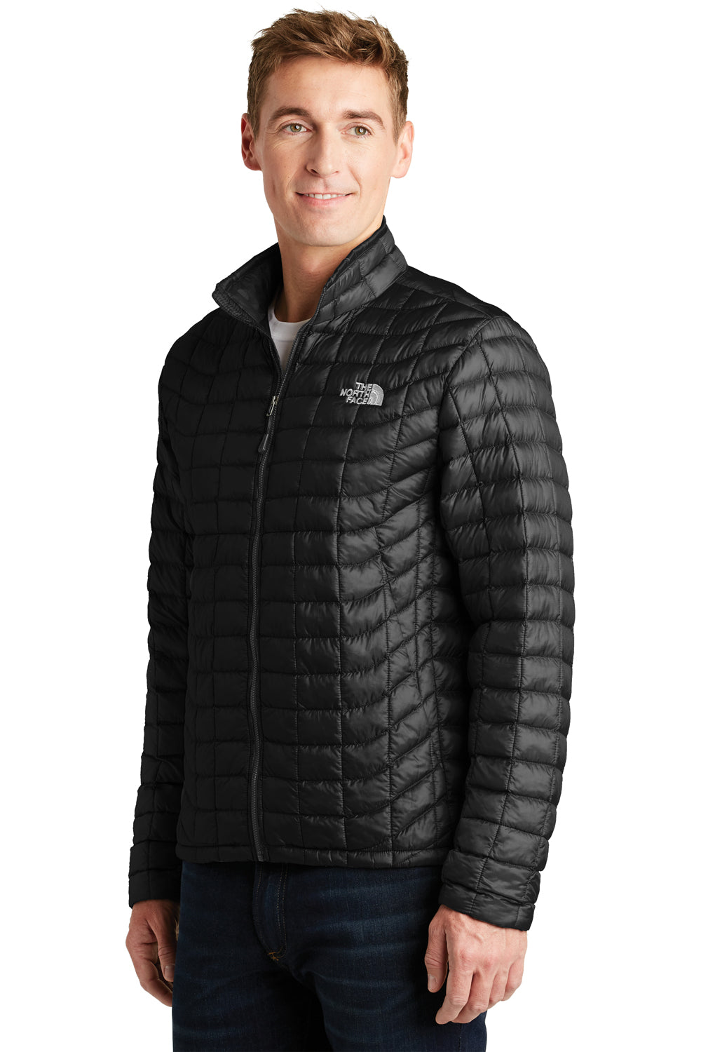 The North Face NF0A3LH2 Mens ThermoBall Trekker Water Resistant Full Zip Jacket Matte Black 3Q