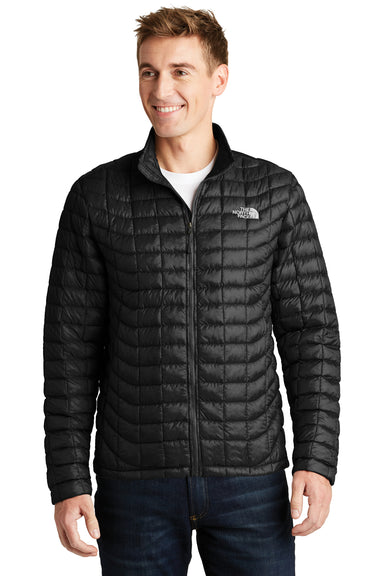 The North Face NF0A3LH2 Mens ThermoBall Trekker Water Resistant Full Zip Jacket Matte Black Front