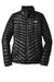 The North Face NF0A3LHK Womens ThermoBall Trekker Water Resistant Full Zip Jacket Matte Black Flat Front