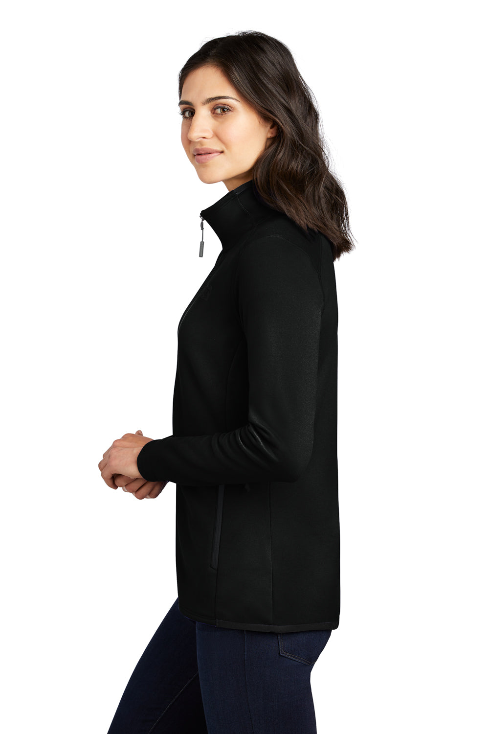 The North Face Womens Skyline Fleece Full Zip Jacket Black Side