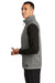 The North Face Mens Sweater Fleece Full Zip Vest Heather Medium Grey Side