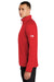 The North Face Mens Mountain Peaks 1/4 Zip Fleece Jacket Red Side
